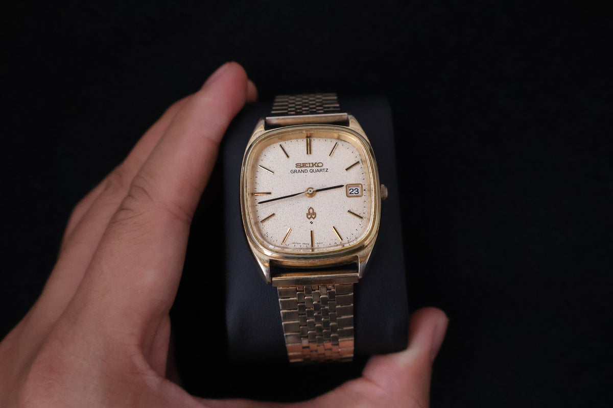 (SERVICED) Rare Vintage 1976 Seiko Grand Quartz Gold Tone 4842-5011