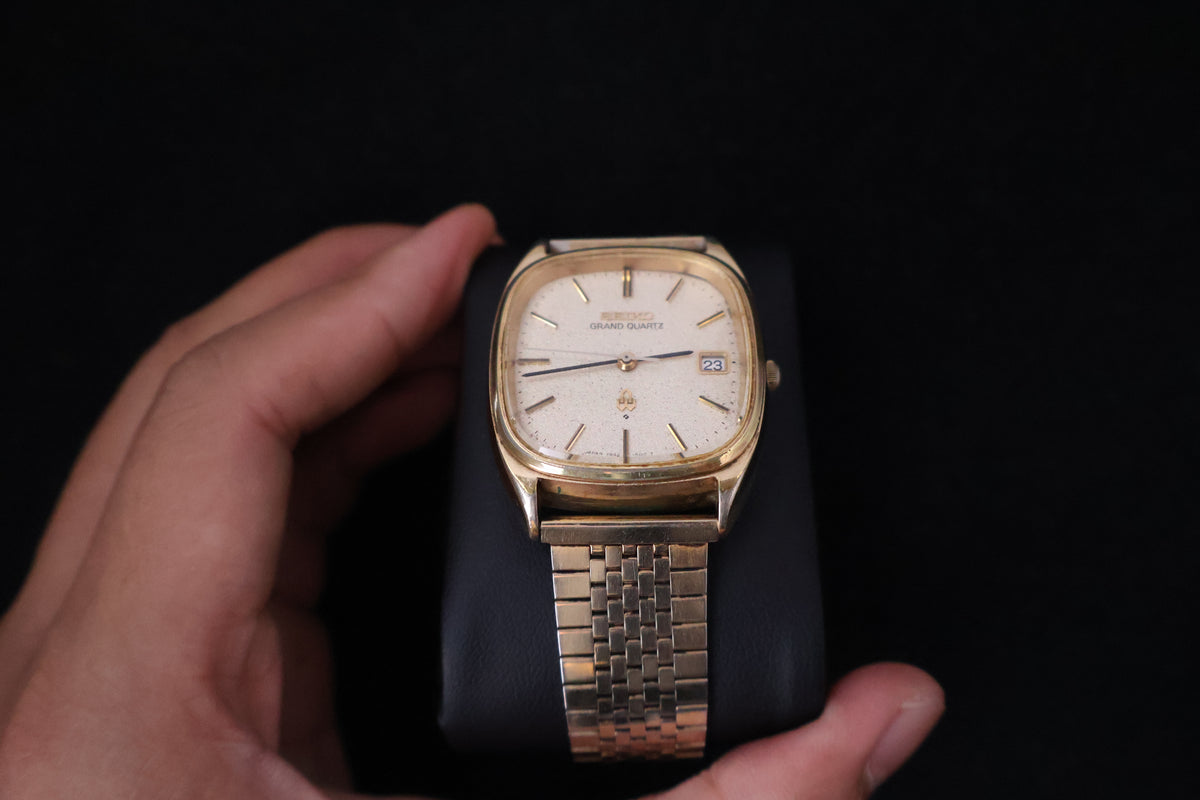 (SERVICED) Rare Vintage 1976 Seiko Grand Quartz Gold Tone 4842-5011