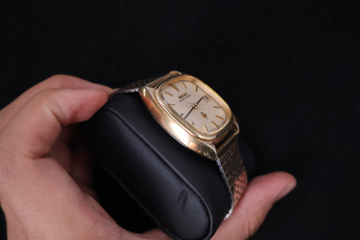 (SERVICED) Rare Vintage 1976 Seiko Grand Quartz Gold Tone 4842-5011