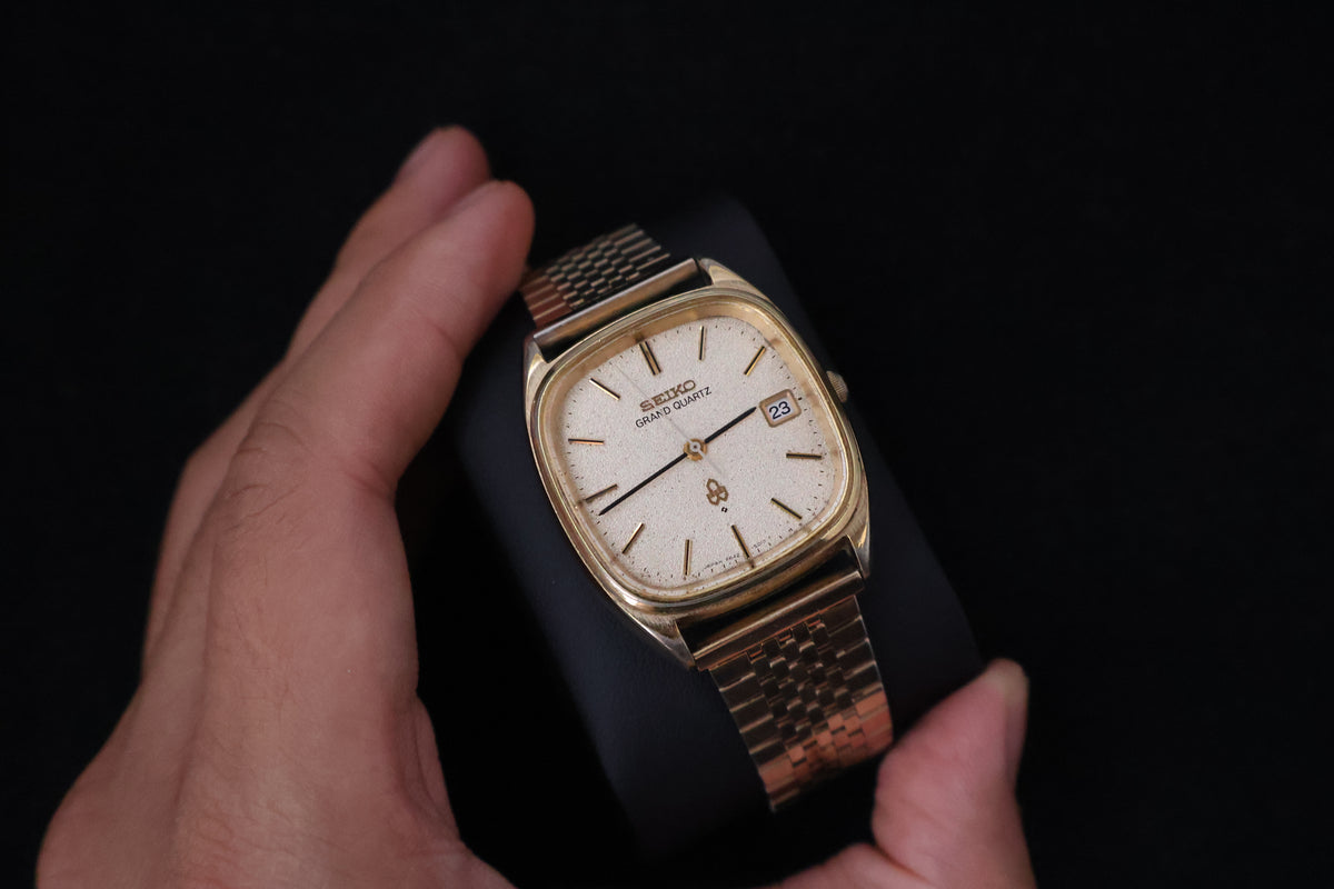 (SERVICED) Rare Vintage 1976 Seiko Grand Quartz Gold Tone 4842-5011