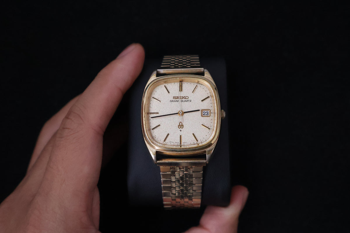 (SERVICED) Rare Vintage 1976 Seiko Grand Quartz Gold Tone 4842-5011