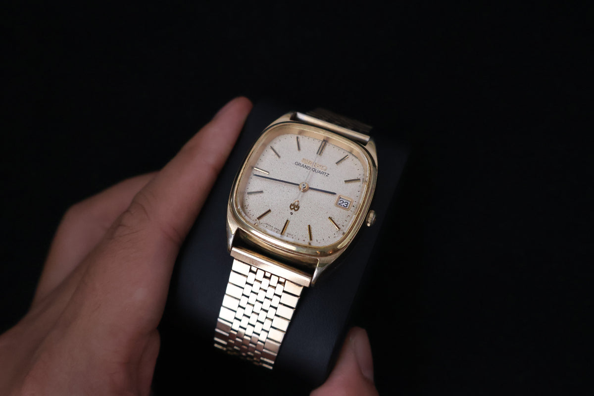 (SERVICED) Rare Vintage 1976 Seiko Grand Quartz Gold Tone 4842-5011