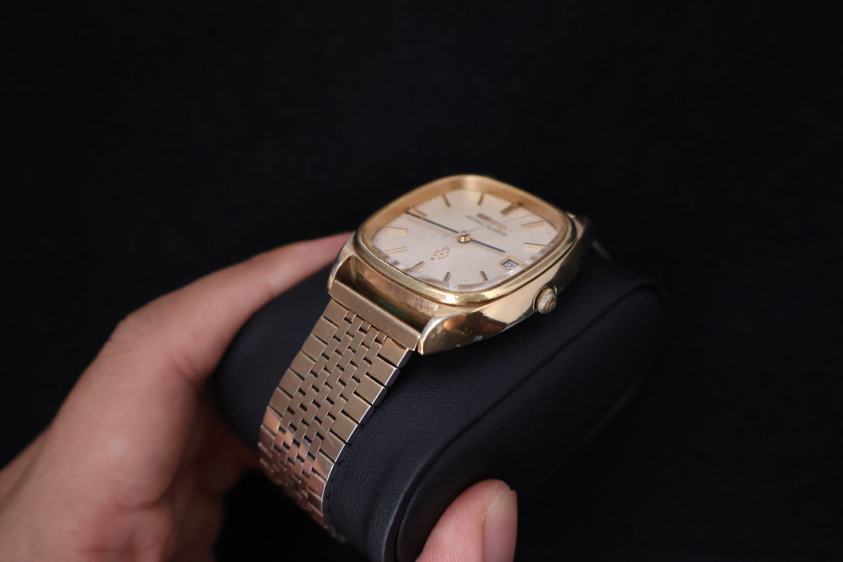 (SERVICED) Rare Vintage 1976 Seiko Grand Quartz Gold Tone 4842-5011