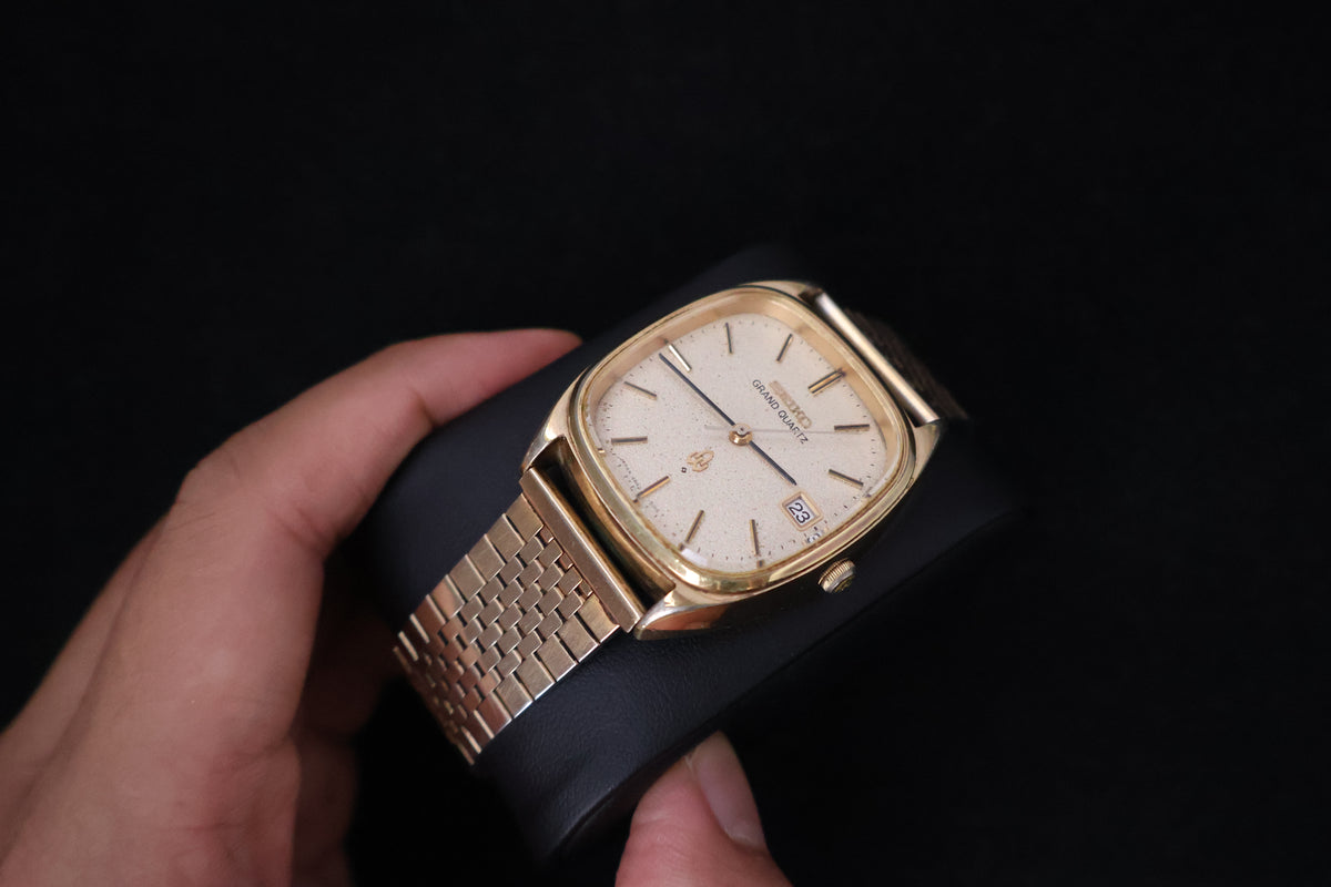 (SERVICED) Rare Vintage 1976 Seiko Grand Quartz Gold Tone 4842-5011