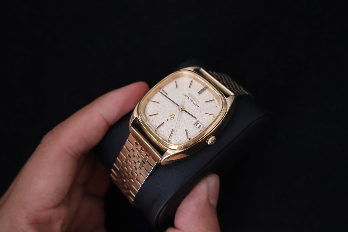 (SERVICED) Rare Vintage 1976 Seiko Grand Quartz Gold Tone 4842-5011