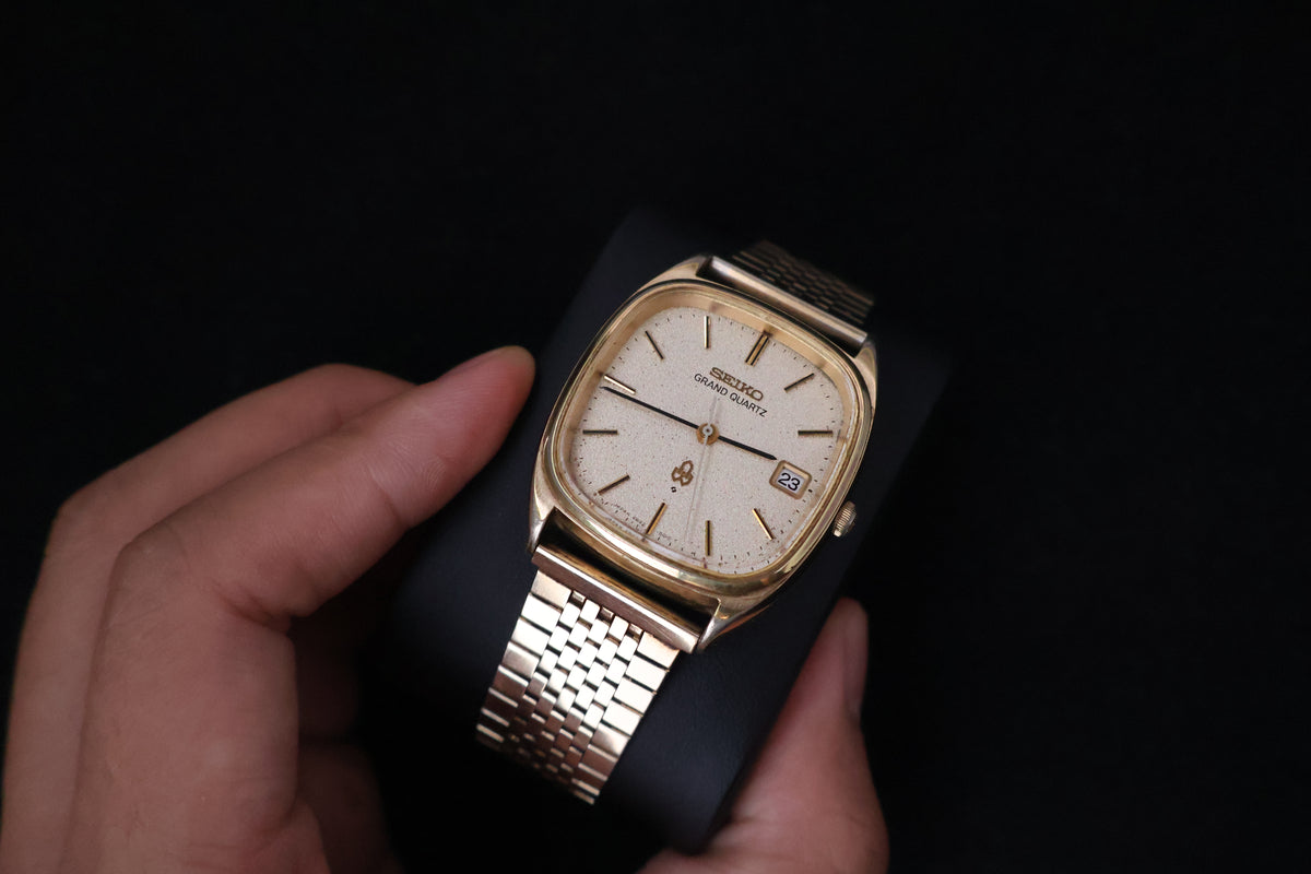 (SERVICED) Rare Vintage 1976 Seiko Grand Quartz Gold Tone 4842-5011