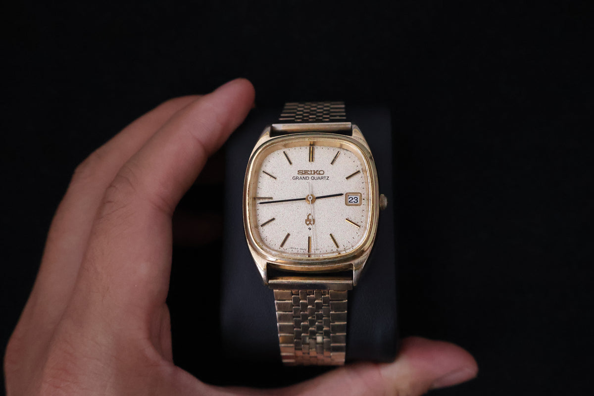 (SERVICED) Rare Vintage 1976 Seiko Grand Quartz Gold Tone 4842-5011