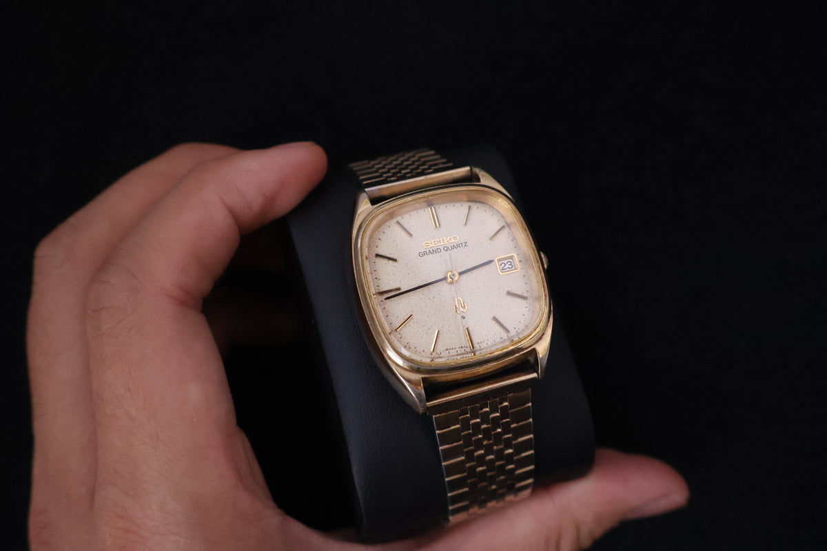 (SERVICED) Rare Vintage 1976 Seiko Grand Quartz Gold Tone 4842-5011