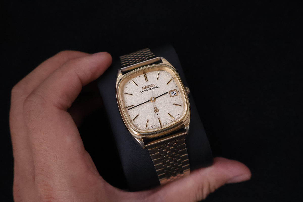 (SERVICED) Rare Vintage 1976 Seiko Grand Quartz Gold Tone 4842-5011