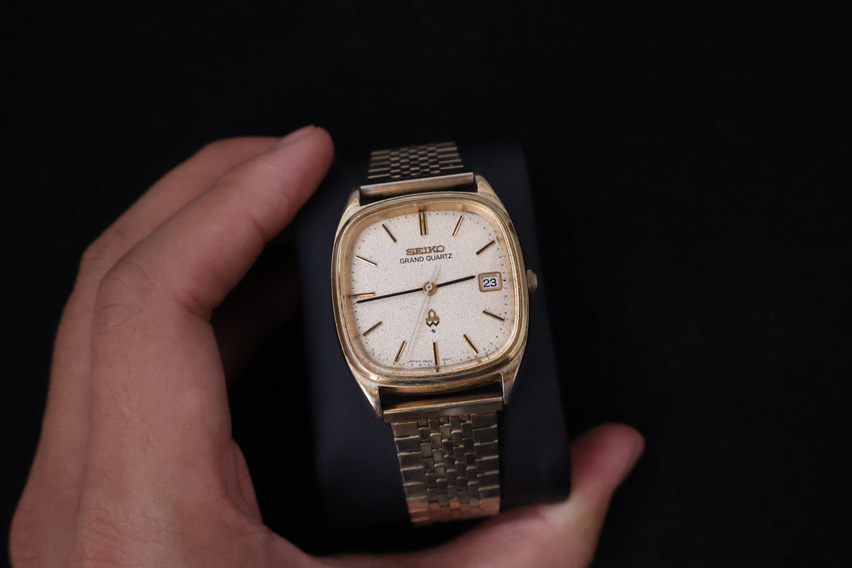 (SERVICED) Rare Vintage 1976 Seiko Grand Quartz Gold Tone 4842-5011