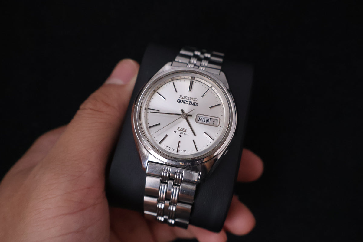 (SERVICED) Rare Vintage 1972 Seiko 5 Actus SS 25 Jewels 6106-7490
