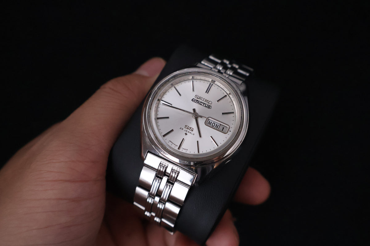 (SERVICED) Rare Vintage 1972 Seiko 5 Actus SS 25 Jewels 6106-7490