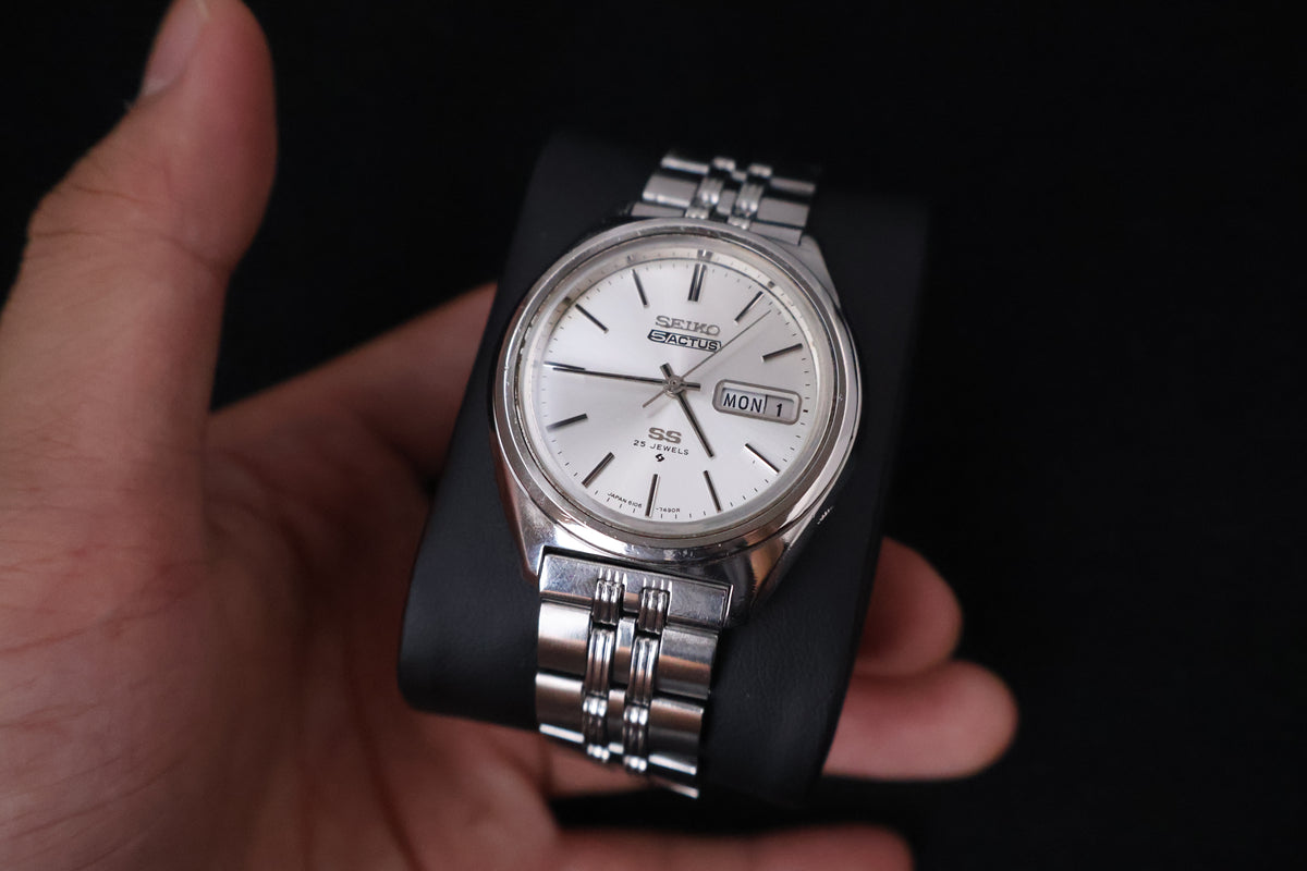 (SERVICED) Rare Vintage 1972 Seiko 5 Actus SS 25 Jewels 6106-7490