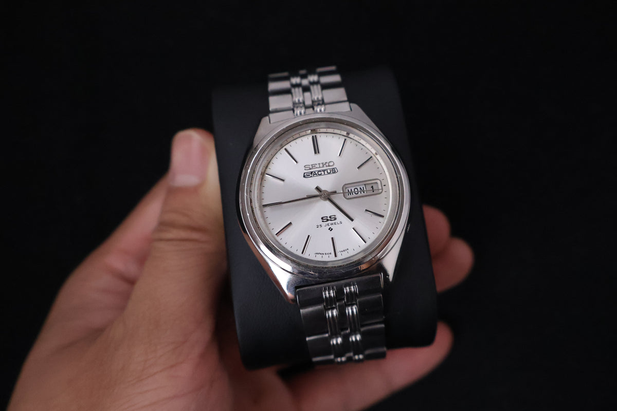 (SERVICED) Rare Vintage 1972 Seiko 5 Actus SS 25 Jewels 6106-7490