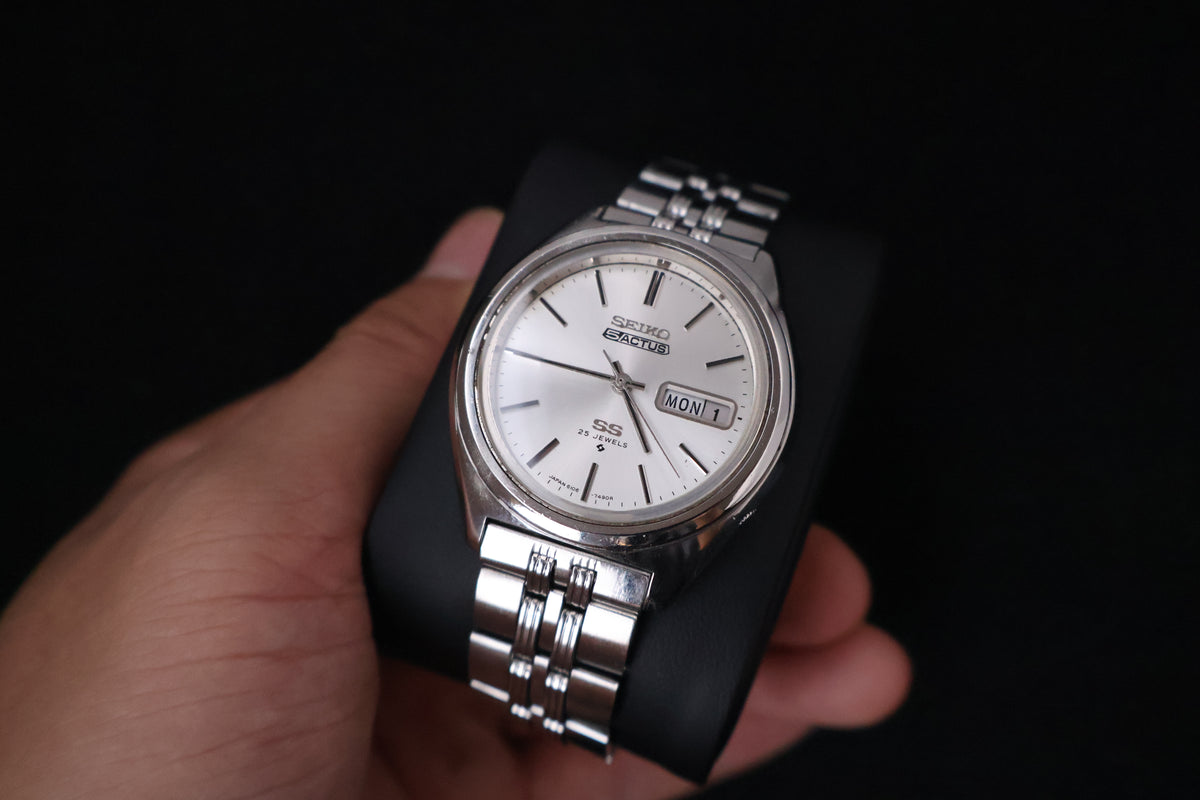 (SERVICED) Rare Vintage 1972 Seiko 5 Actus SS 25 Jewels 6106-7490
