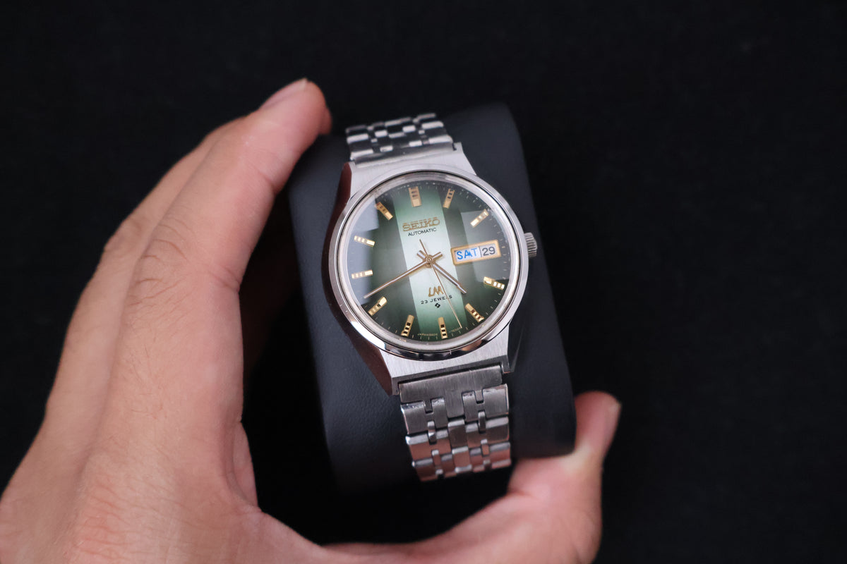 (SERVICED) Rare Vintage 1973 Seiko Lord Matic Emerald Green 23 Jewels 5606-7310