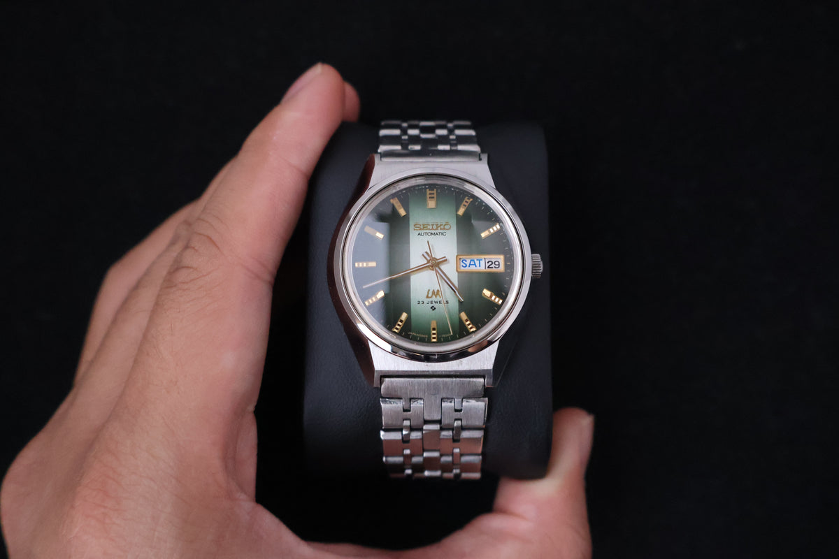 (SERVICED) Rare Vintage 1973 Seiko Lord Matic Emerald Green 23 Jewels 5606-7310