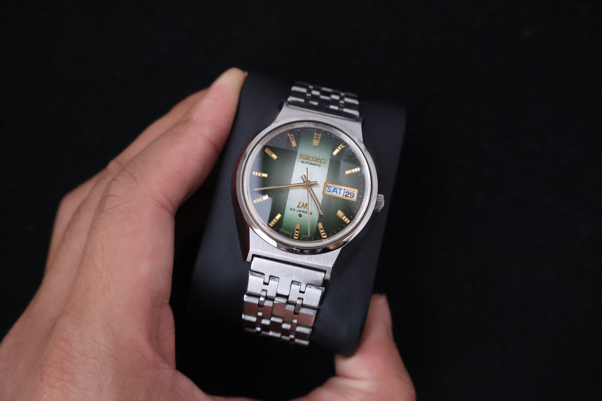 (SERVICED) Rare Vintage 1973 Seiko Lord Matic Emerald Green 23 Jewels 5606-7310