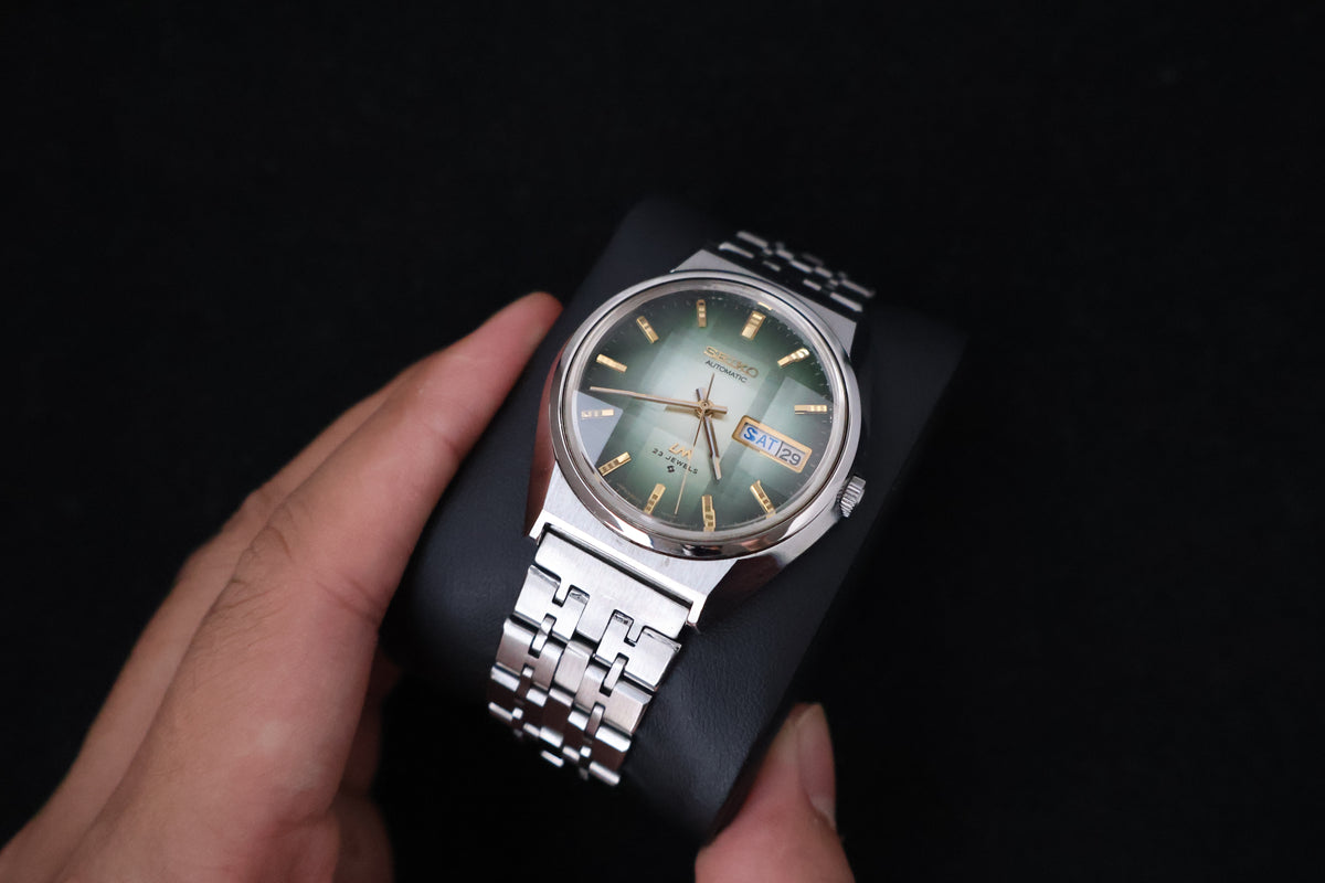 (SERVICED) Rare Vintage 1973 Seiko Lord Matic Emerald Green 23 Jewels 5606-7310
