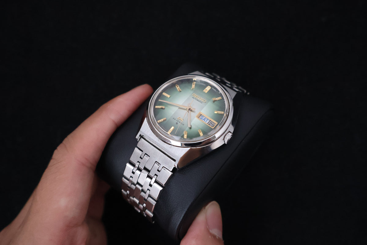 (SERVICED) Rare Vintage 1973 Seiko Lord Matic Emerald Green 23 Jewels 5606-7310