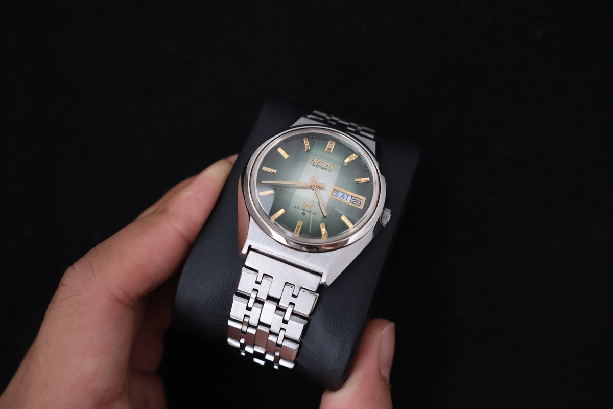 (SERVICED) Rare Vintage 1973 Seiko Lord Matic Emerald Green 23 Jewels 5606-7310