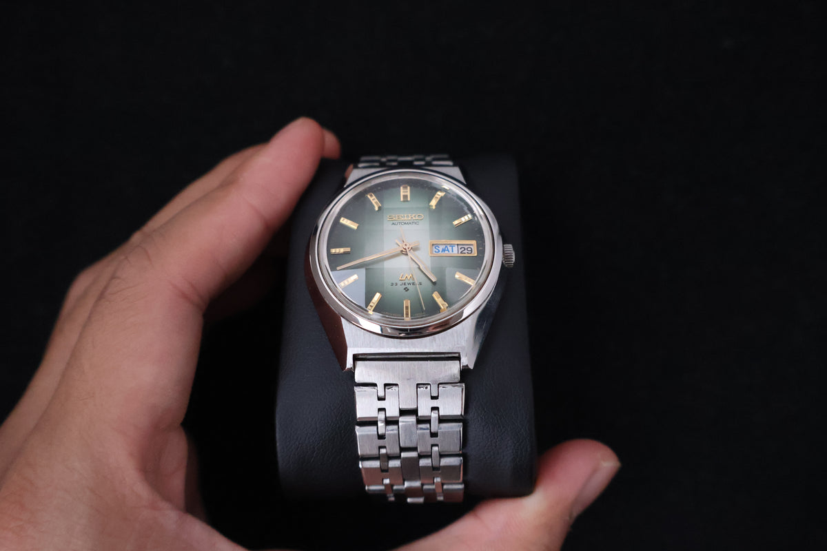 (SERVICED) Rare Vintage 1973 Seiko Lord Matic Emerald Green 23 Jewels 5606-7310