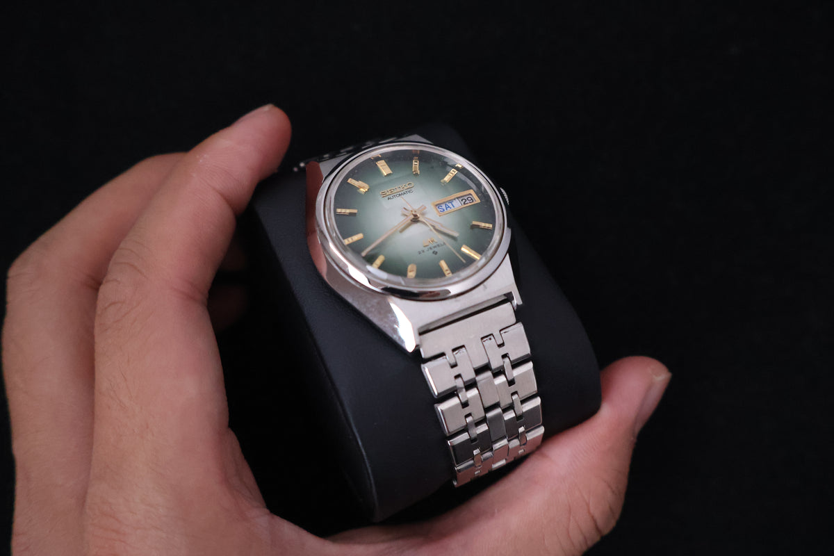 (SERVICED) Rare Vintage 1973 Seiko Lord Matic Emerald Green 23 Jewels 5606-7310