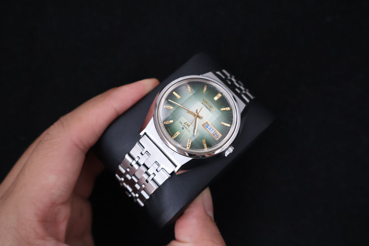 (SERVICED) Rare Vintage 1973 Seiko Lord Matic Emerald Green 23 Jewels 5606-7310