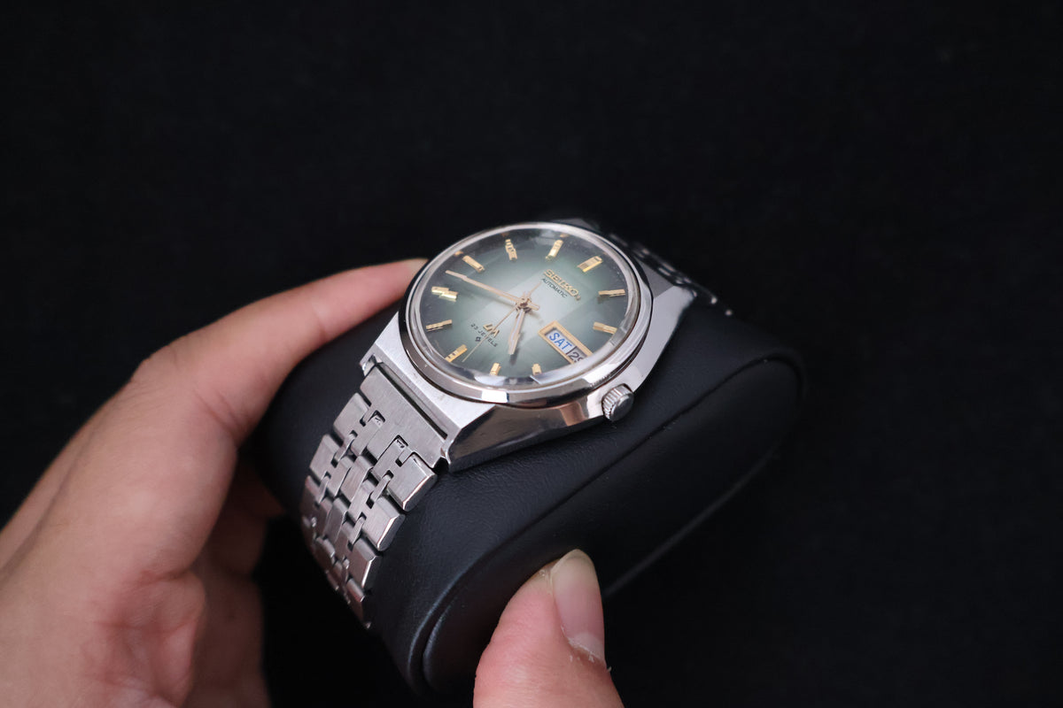 (SERVICED) Rare Vintage 1973 Seiko Lord Matic Emerald Green 23 Jewels 5606-7310