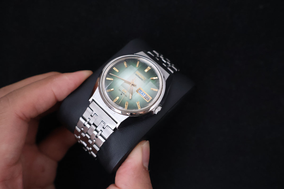 (SERVICED) Rare Vintage 1973 Seiko Lord Matic Emerald Green 23 Jewels 5606-7310