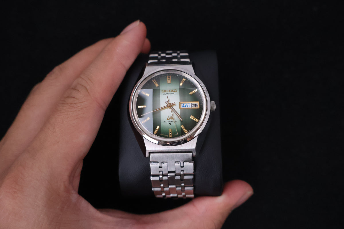 (SERVICED) Rare Vintage 1973 Seiko Lord Matic Emerald Green 23 Jewels 5606-7310