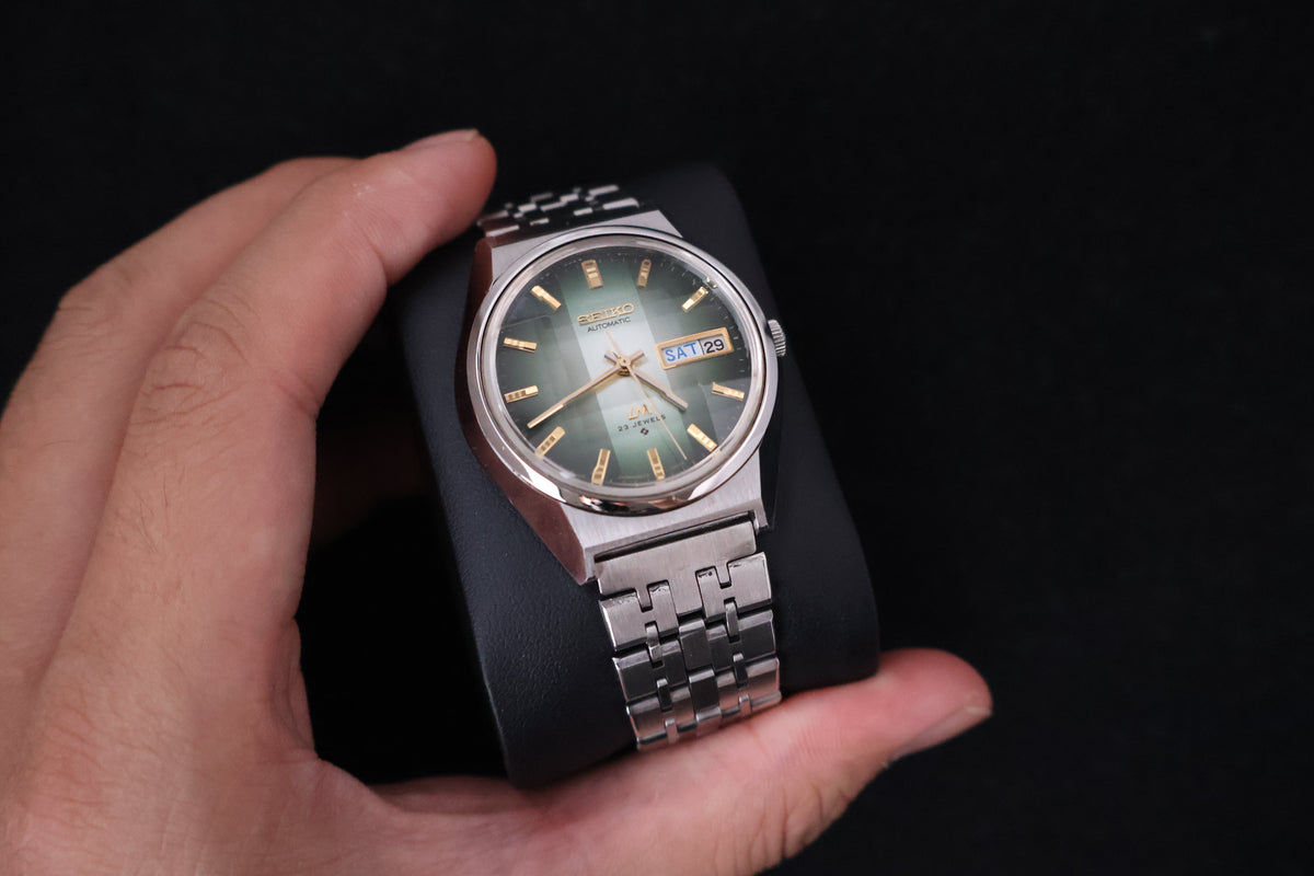 (SERVICED) Rare Vintage 1973 Seiko Lord Matic Emerald Green 23 Jewels 5606-7310