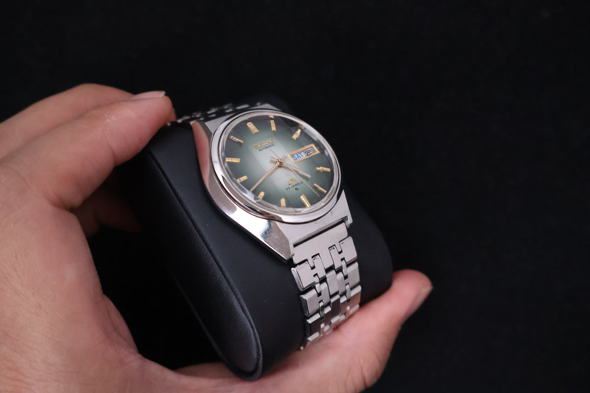 (SERVICED) Rare Vintage 1973 Seiko Lord Matic Emerald Green 23 Jewels 5606-7310