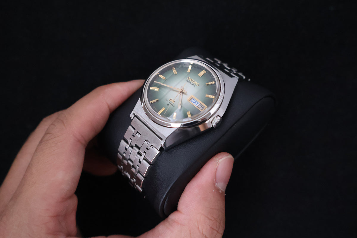 (SERVICED) Rare Vintage 1973 Seiko Lord Matic Emerald Green 23 Jewels 5606-7310