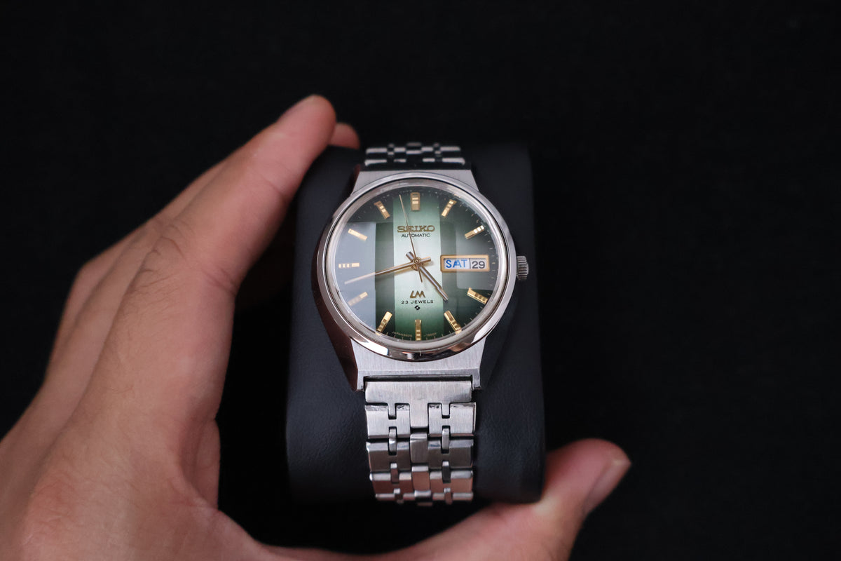 (SERVICED) Rare Vintage 1973 Seiko Lord Matic Emerald Green 23 Jewels 5606-7310