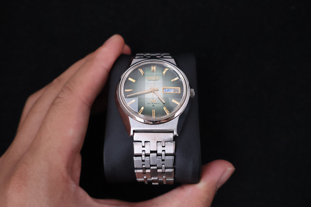 (SERVICED) Rare Vintage 1973 Seiko Lord Matic Emerald Green 23 Jewels 5606-7310