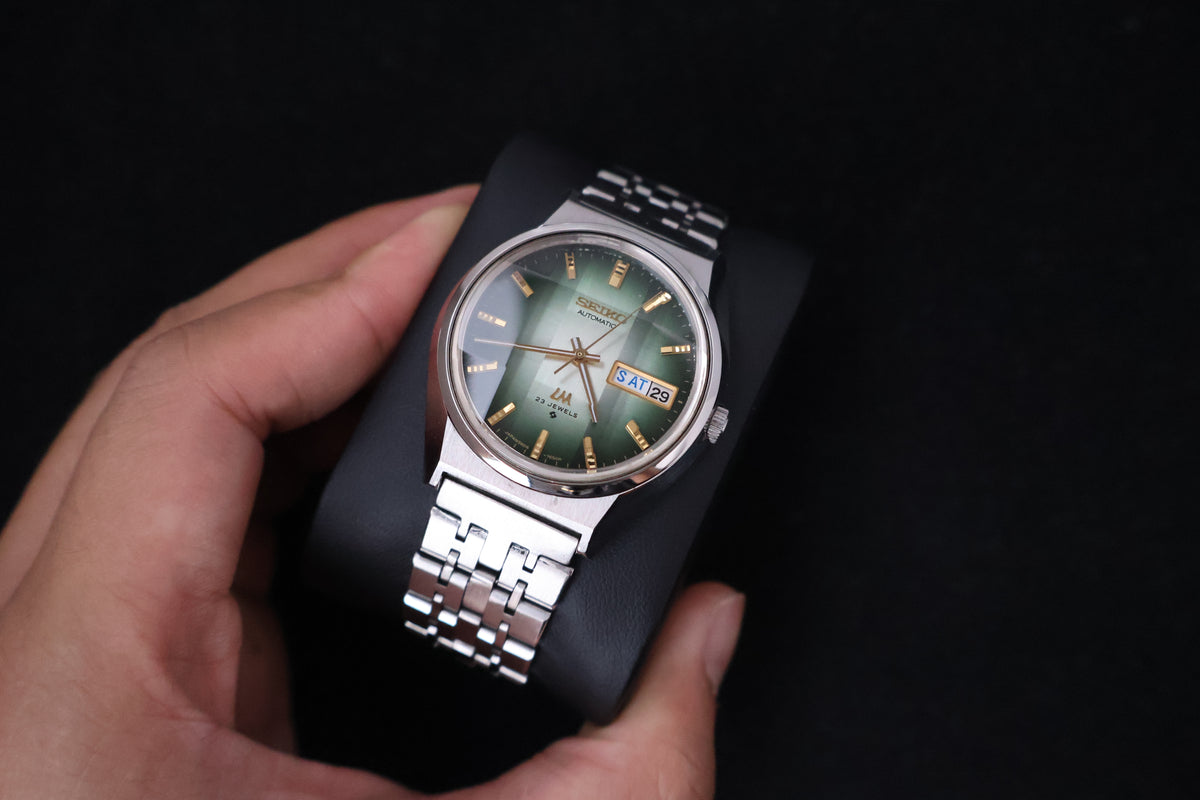 (SERVICED) Rare Vintage 1973 Seiko Lord Matic Emerald Green 23 Jewels 5606-7310