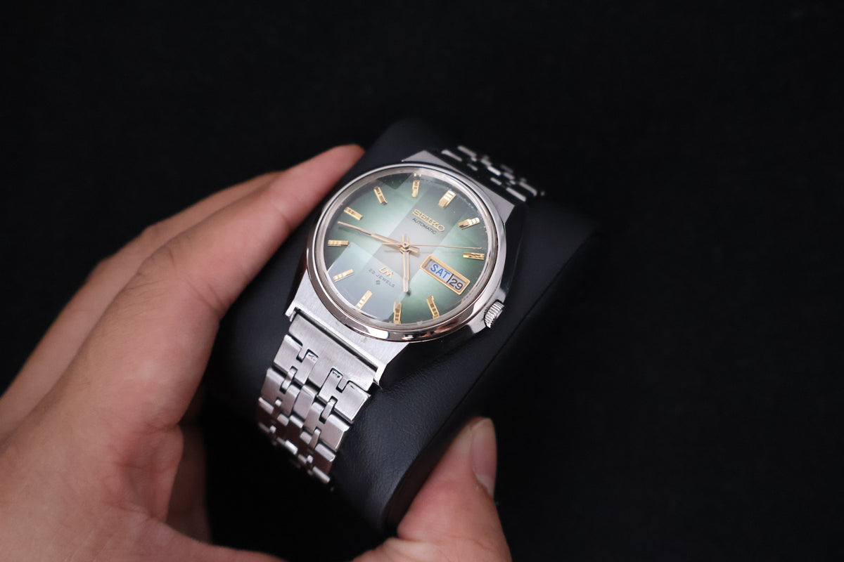 (SERVICED) Rare Vintage 1973 Seiko Lord Matic Emerald Green 23 Jewels 5606-7310