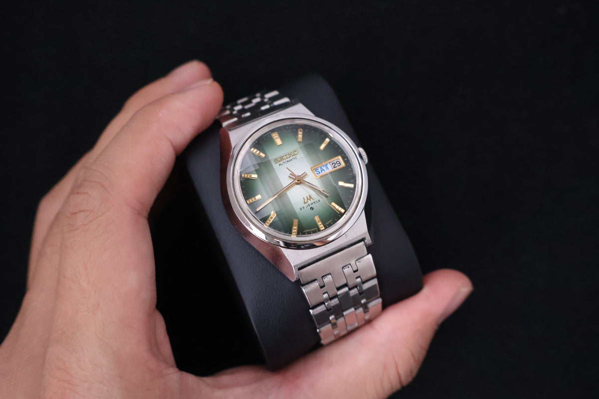 (SERVICED) Rare Vintage 1973 Seiko Lord Matic Emerald Green 23 Jewels 5606-7310