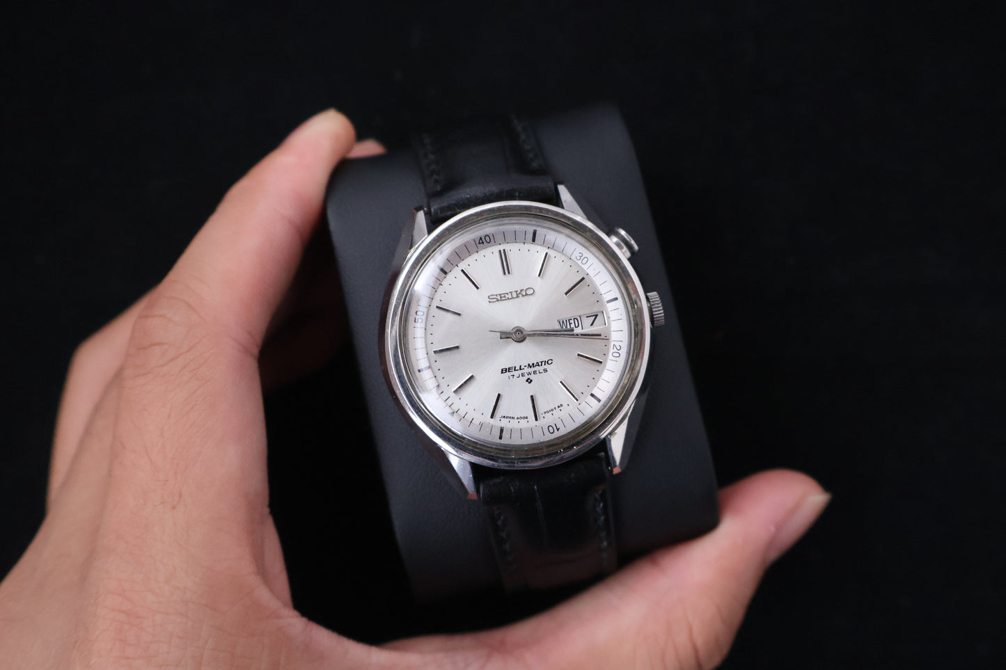 (SERVICED) Rare Vintage 1970 Seiko Bell-Matic Automatic Alarm 17 Jewels 4006-6010