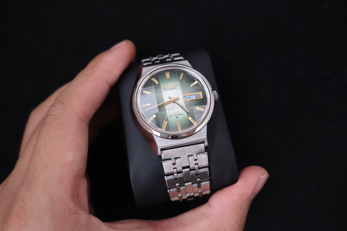 (SERVICED) Rare Vintage 1973 Seiko Lord Matic Emerald Green 23 Jewels 5606-7310