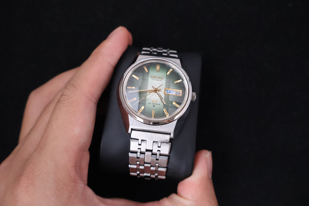 (SERVICED) Rare Vintage 1973 Seiko Lord Matic Emerald Green 23 Jewels 5606-7310
