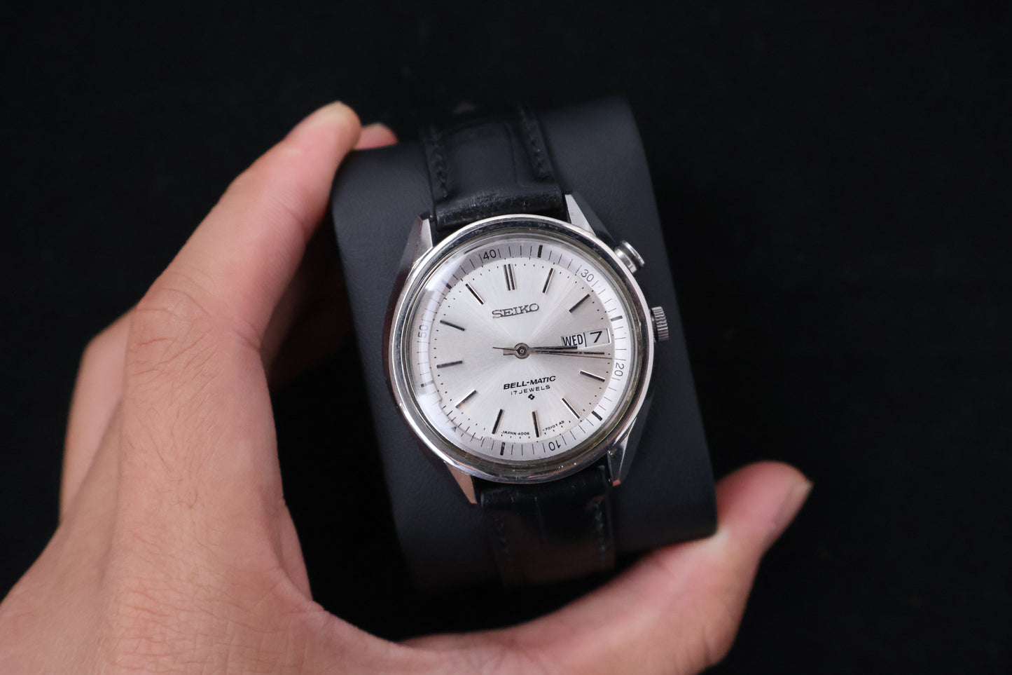(SERVICED) Rare Vintage 1970 Seiko Bell-Matic Automatic Alarm 17 Jewels 4006-6010