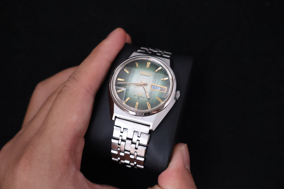 (SERVICED) Rare Vintage 1973 Seiko Lord Matic Emerald Green 23 Jewels 5606-7310