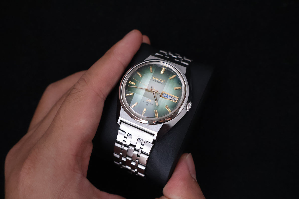 (SERVICED) Rare Vintage 1973 Seiko Lord Matic Emerald Green 23 Jewels 5606-7310