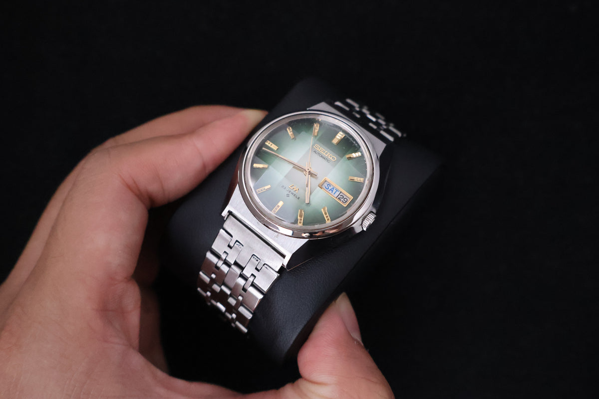(SERVICED) Rare Vintage 1973 Seiko Lord Matic Emerald Green 23 Jewels 5606-7310