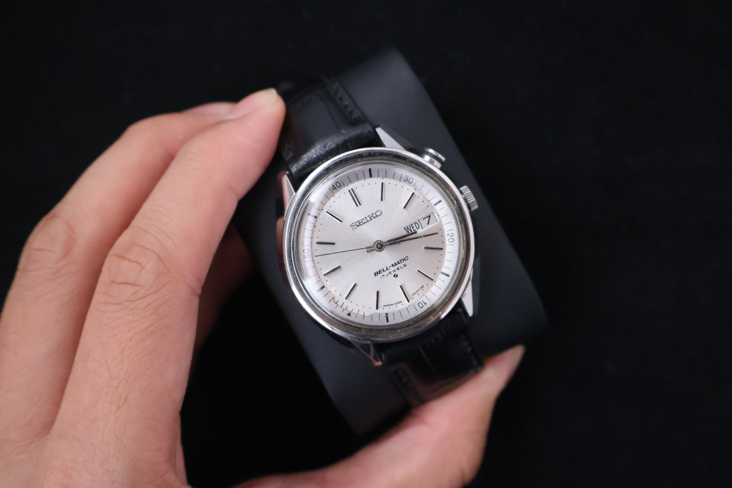 (SERVICED) Rare Vintage 1970 Seiko Bell-Matic Automatic Alarm 17 Jewels 4006-6010