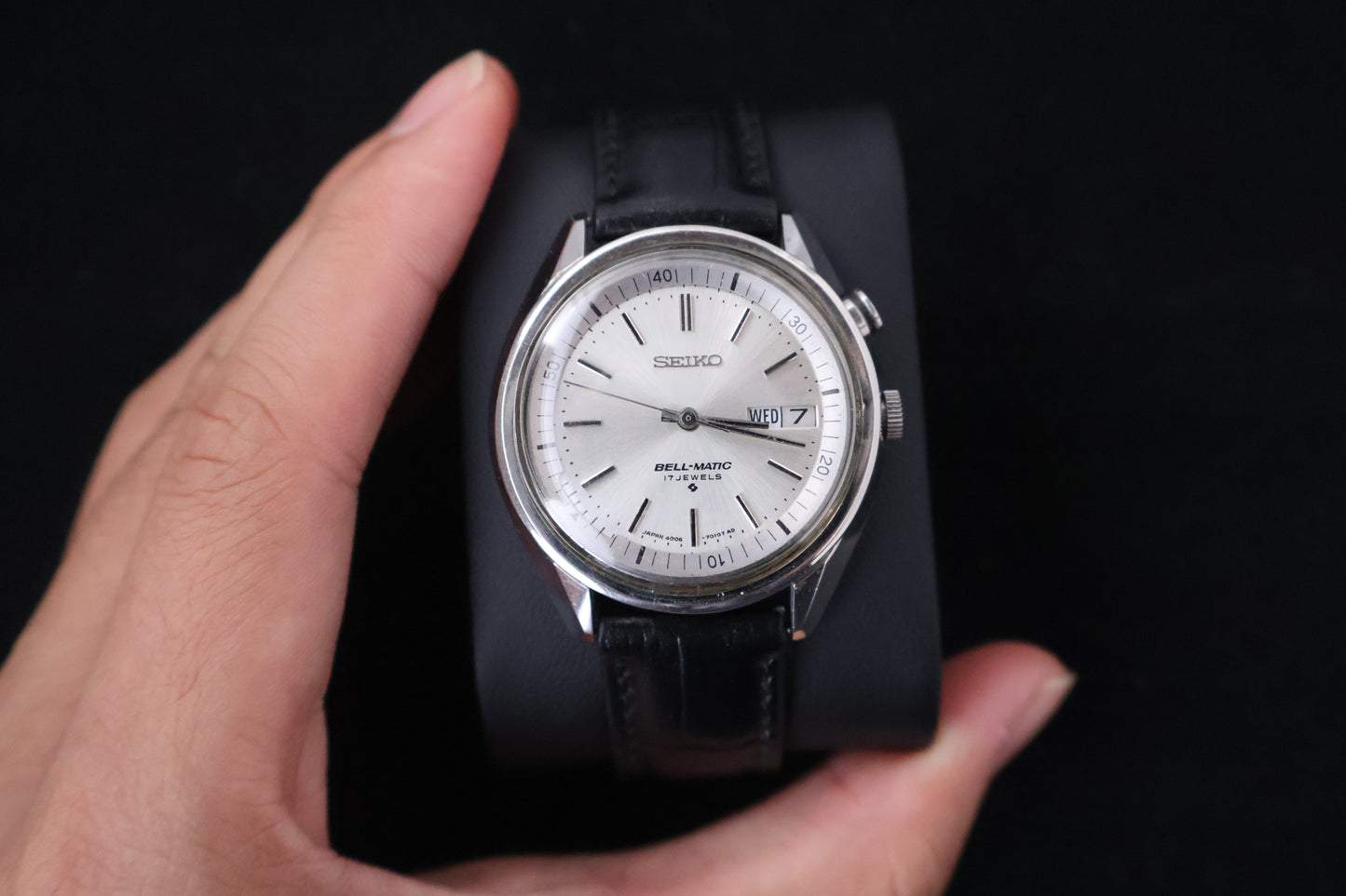 (SERVICED) Rare Vintage 1970 Seiko Bell-Matic Automatic Alarm 17 Jewels 4006-6010