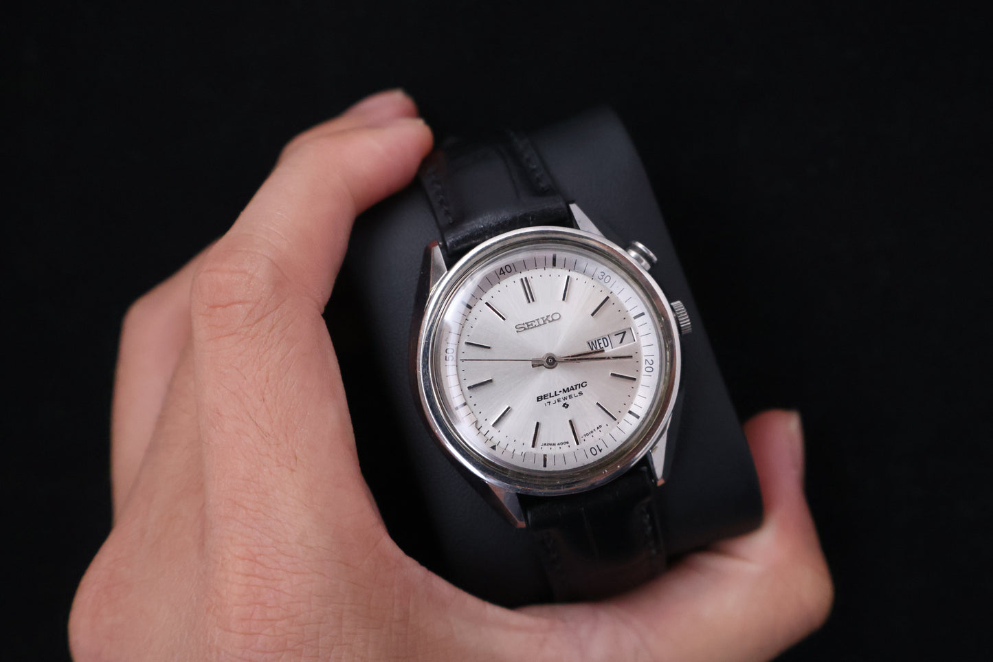 (SERVICED) Rare Vintage 1970 Seiko Bell-Matic Automatic Alarm 17 Jewels 4006-6010