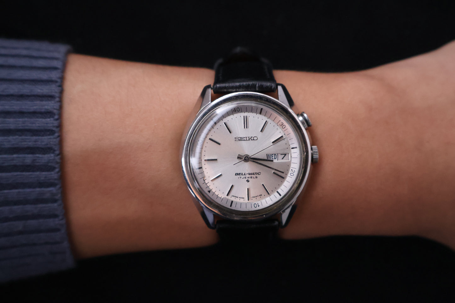 (SERVICED) Rare Vintage 1970 Seiko Bell-Matic Automatic Alarm 17 Jewels 4006-6010